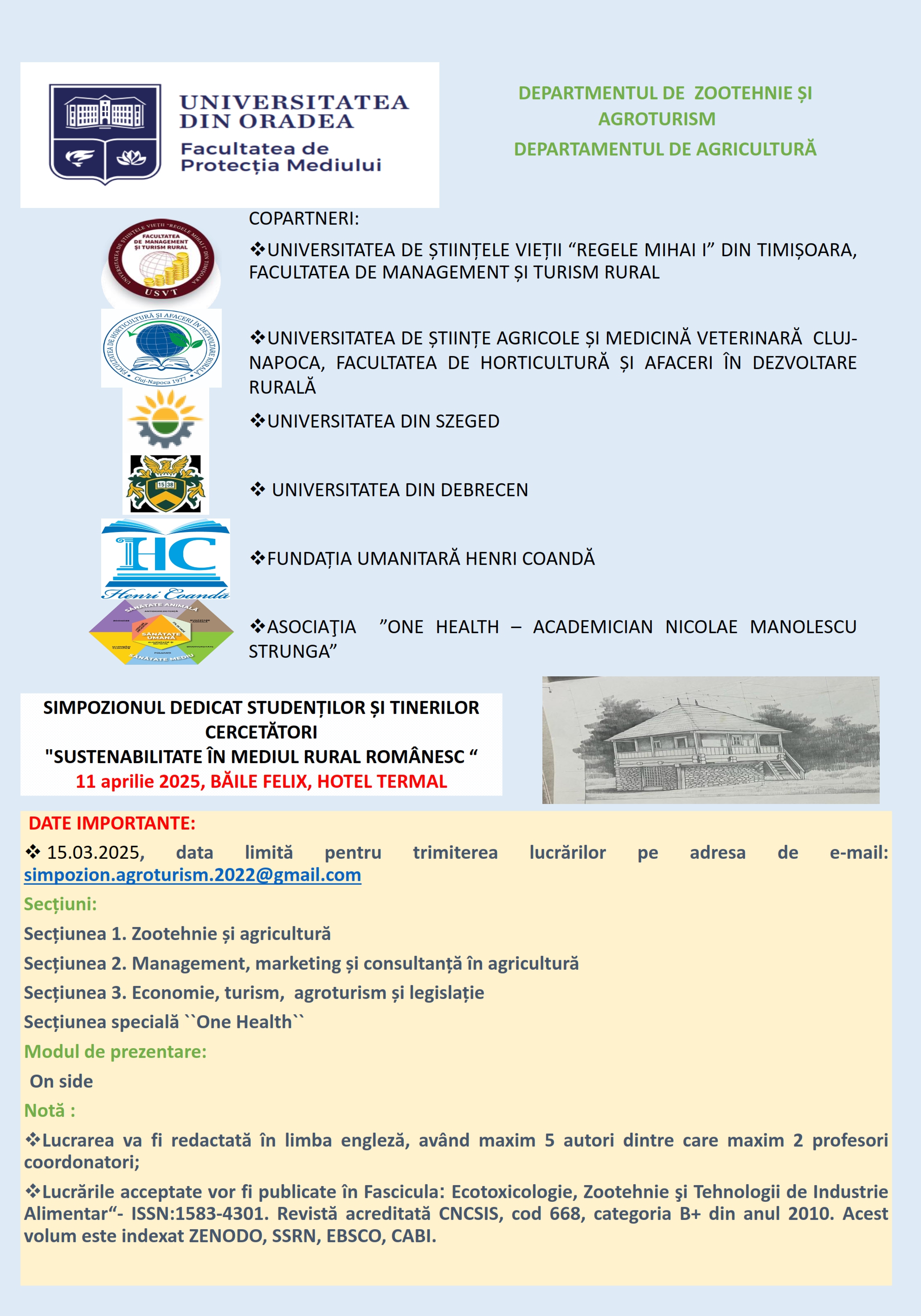 Afiș Simpozion Oradea aprilie 2025