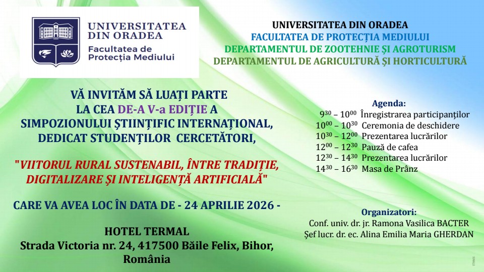 Invitație Simpozion Oradea Aprilie 2026